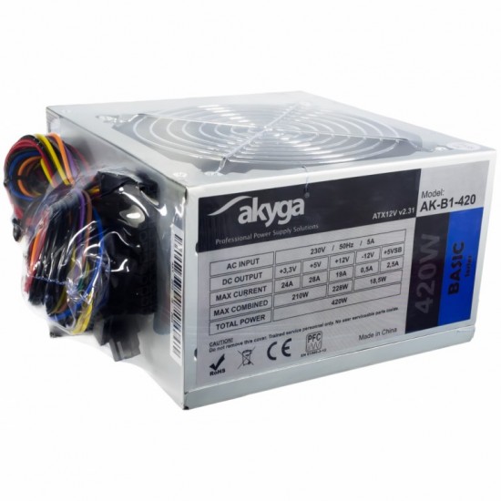 Akyga AK-B1-420 power supply unit 420 W 20+4 pin ATX ATX Grey