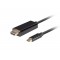 LANBERG CABLE USB-C(M)->HDMI(M) 0.5M 4K 60HZ BLACK