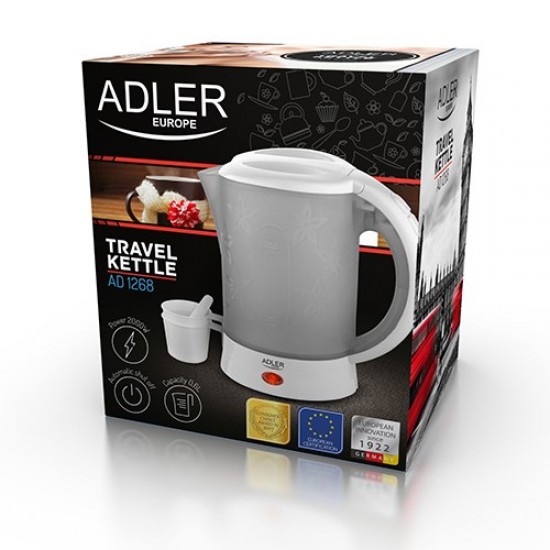 Adler AD 1268 electric kettle 0.6 L Grey 600 W