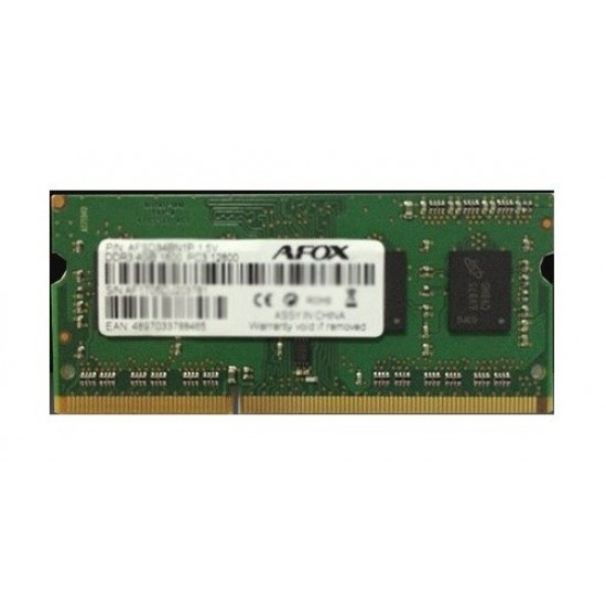 AFOX AFSD34BN1P memory module 4 GB 1 x 4 GB DDR3 1600 MHz