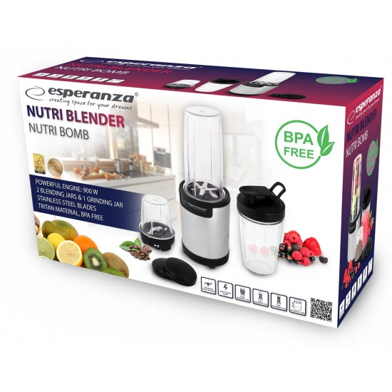 Esperanza EKM030 Nutri blender / Personal blender 9in1 900W Silver