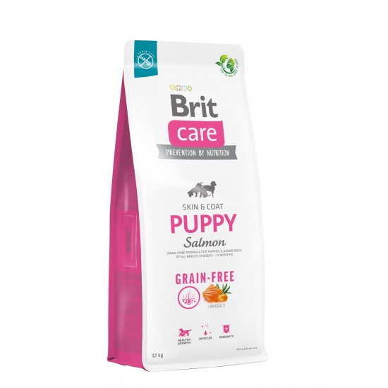 Dry food for puppies and young dogs of all breeds (4 weeks - 12 months).Brit Care Dog Grain-Free Puppy Salmon 12kg