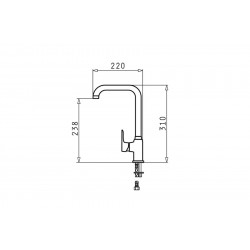 PYRAMIS SILVIO DUO granite grey concrete mixer