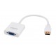 Savio CL-27 video cable adapter 0.2 m VGA (D-Sub) HDMI Type A (Standard) White