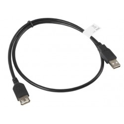 Lanberg CA-USBE-10CC-0007-BK USB cable 0.7 m USB 2.0 USB A Black