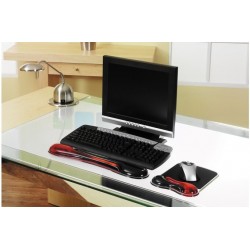 Kensington Duo Gel Mouse Pad with Integrated Wrist Support - Red/Black