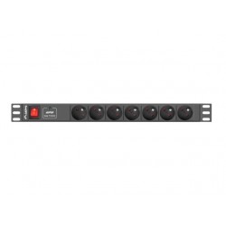 LANBERG PDU RACK POWER STRIP (1U,10A,7X 230V,2M)