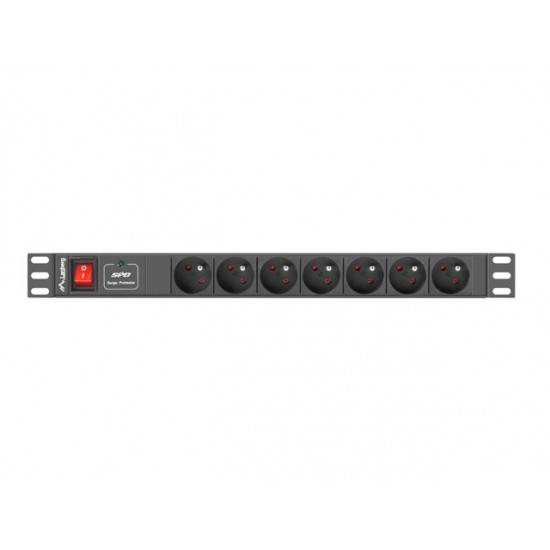 LANBERG PDU RACK POWER STRIP (1U,10A,7X 230V,2M)