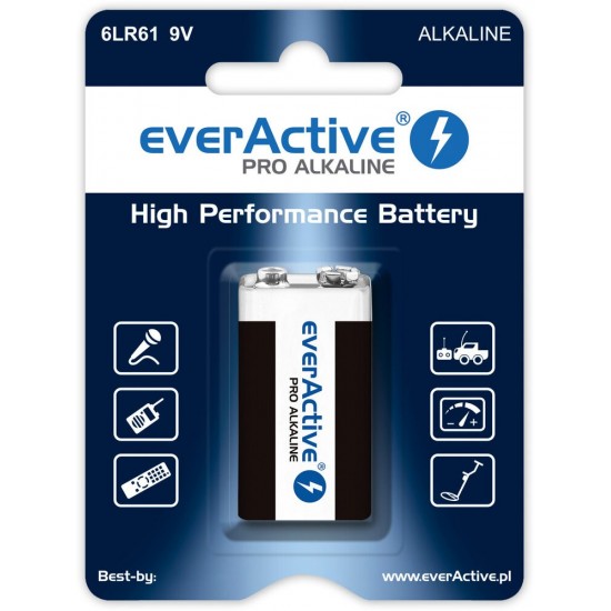 Alkaline battery  6LR61 9V (R9*) everActive Pro