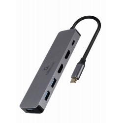 Gembird A-CM-COMBO3-03 USB Type-C 3-in-1 multi-port adapter (Hub + HDMI + PD)