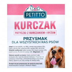 PETITTO Sticks with chicken and rice - dog treat - 500 g