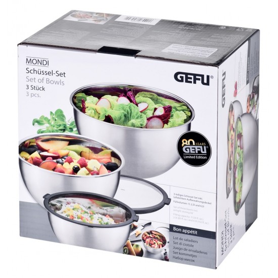 SET OF 3 BOWLS (16, 20, 24 CM) GEFU MONDI G-89430