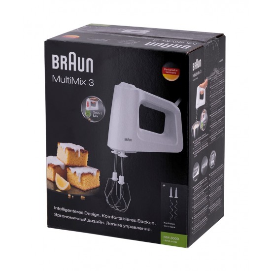 Braun MultiMix HM 3000 WH Hand mixer 450 W White