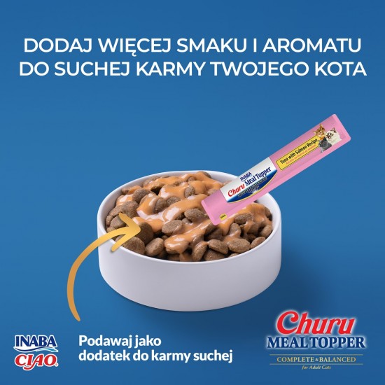 INABA Churu Meal Topper Tuna with salmon - cat treats - 4 x 14g