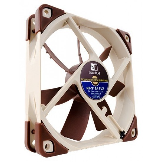 Noctua NF-S12A FLX Computer case Fan 12 cm Beige, Brown