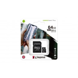 Kingston Technology 64GB micSDXC Canvas Select Plus 100R A1 C10 Card + ADP