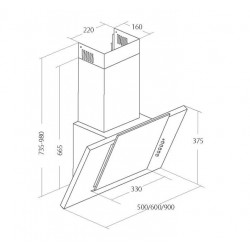 Akpo WK-4 Grand Eco 60 Chimney hood Black