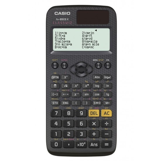 CASIO FX-85CEX CALCULATOR SCIENTIFIC, 379 FUNCTIONS, 77X166MM, BLACK