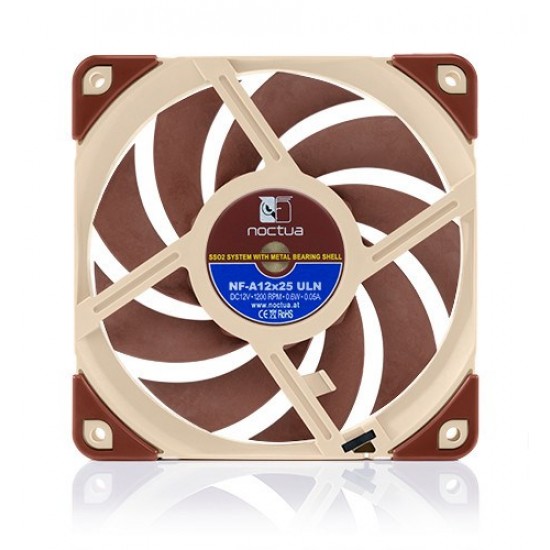 Noctua NF A12x25 ULN Computer case Fan 12 cm Beige, Red