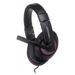 Esperanza EH118 headphones/headset Wired Head-band Calls/Music Black, Red