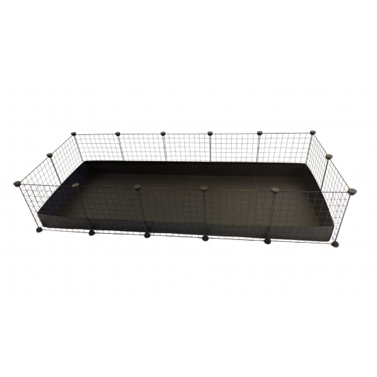 C&C modular cage 5x2 pig rabbit hedgehog black 180 x 75 x 37 cm