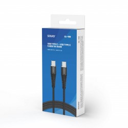 Savio CL-159 USB cable 1 m USB 2.0 USB C - USB C Black