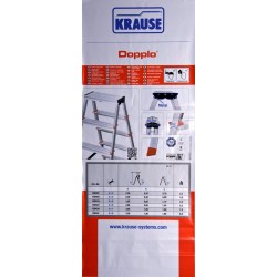 Krause Dopplo double-sided step ladder silver