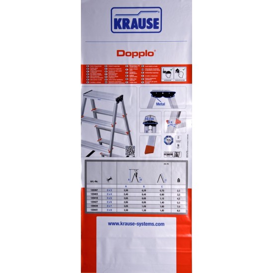 Krause Dopplo double-sided step ladder silver