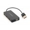 Gembird UHB-U2P4-04 interface hub USB 2.0 480 Mbit/s Black