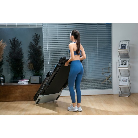 Electric treadmill, home OVICX Q2S PLUS bluetooth&app, 1-14km (black)