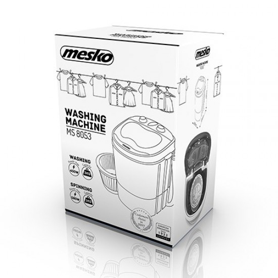 Mesko Home MS 8053 washing machine Top-load 3 kg Blue, White