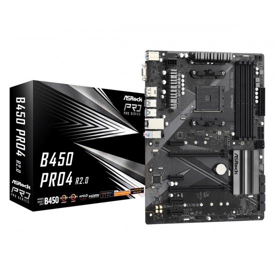 Asrock B450 Pro4 R2.0 Socket AM4 ATX AMD  B450