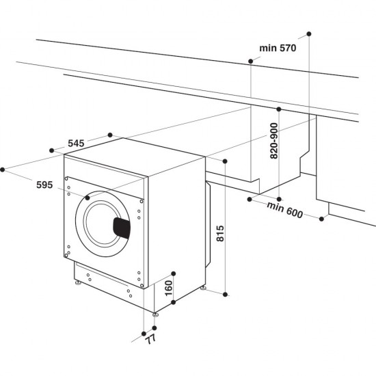 Built-in washer-dryer Whirlpool BI WDWG 861485 EU