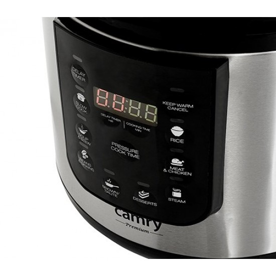 Camry CR 6409 multi cooker 6 L 1000 W Black,Stainless steel