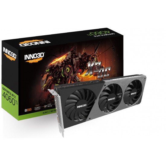 GRAPHICS CARD INNO3D Geforce RTX 4060 TI X3 OC NVIDIA 8 GB GDDR6 DLSS 3