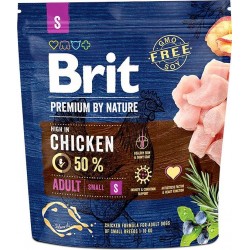 BRIT Premium by Nature Adult S Chicken - dry dog food - 1 kg