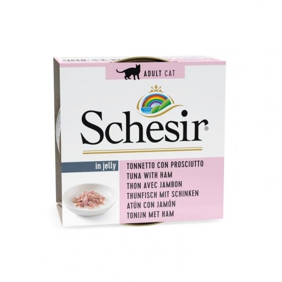 SCHESIR in jelly Tuna with ham - wet cat food - 85 g