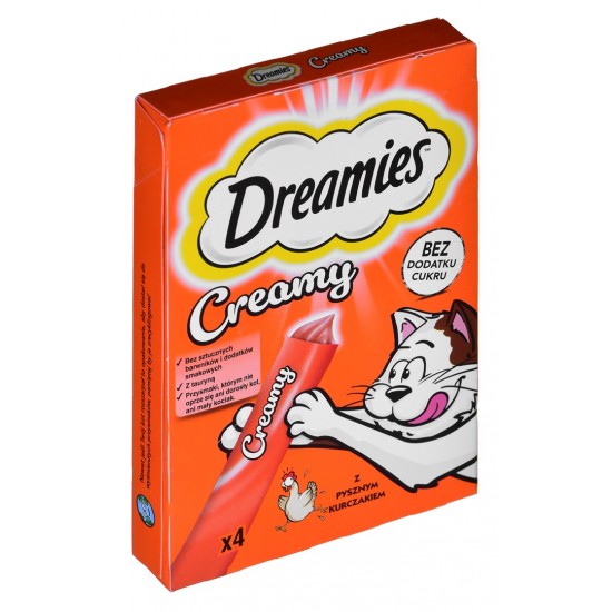 DREAMIES Creamy Chicken - cat treats - 4x10 g