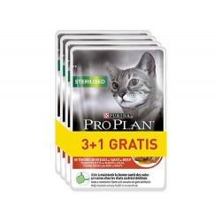 PURINA Pro Plan Sterilised Beef  - wet cat food - 85g 3+1