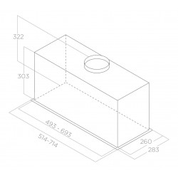 Elica LANE MBL/A/52 Built-in Black 550 m³/h B