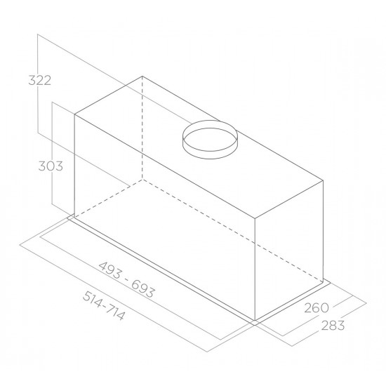 Elica LANE MBL/A/52 Built-in Black 550 m³/h B