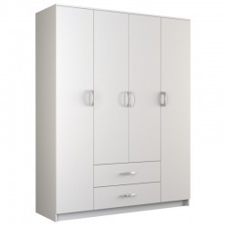 Topeshop ROMANA 160 BIEL KPLB bedroom wardrobe/closet 11 shelves 4 door(s) White