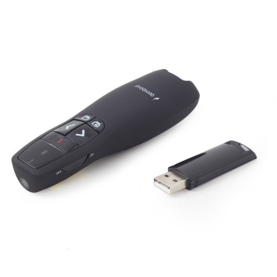 Gembird *Wireless presenter with laser pointer 660 nm 10 m Black