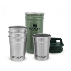 Stanley metal glasses in case Adventure hammertone green matte 4 X 60 ml