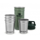 Stanley metal glasses in case Adventure hammertone green matte 4 X 60 ml