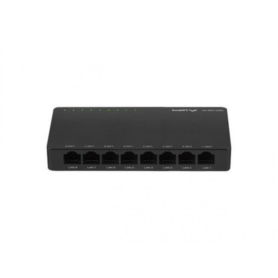 LANBERG SWITCH DSP2-1008-12V  (8-PORT, 12V, 1GB/S)