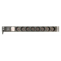 EnerGenie EG-PDU-014-F Rack Power Distribution Unit (8 FR sockets, 1U, 16A, Schuko plug, 3m, black color)