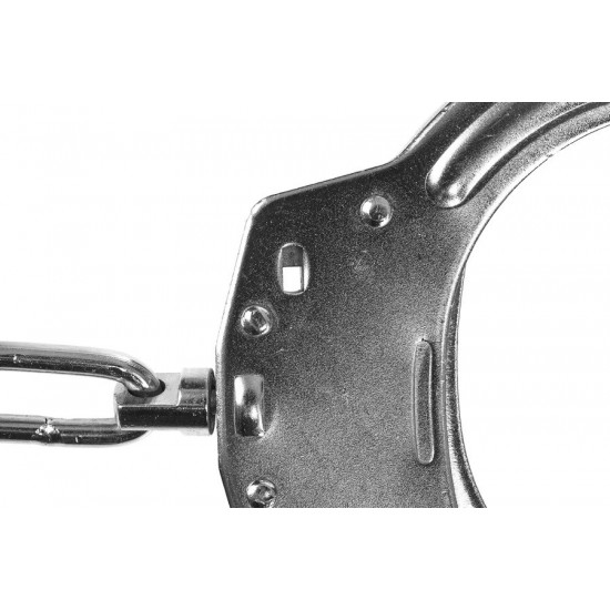 Chain cuffs GUARD 01 steel - chrome, clamp lock, 2 keys (YC-01-SR)