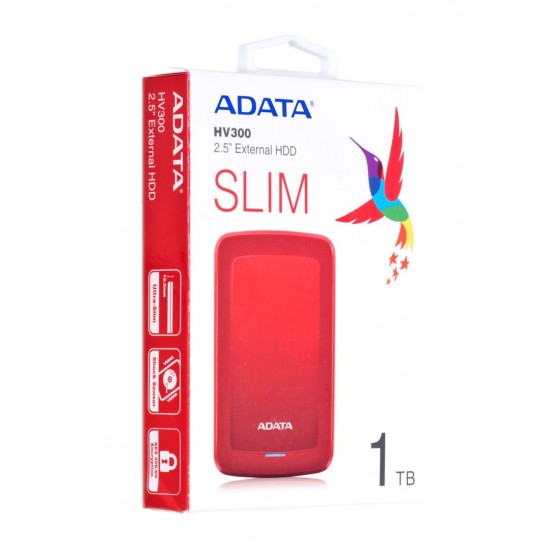 ADATA HV300 external hard drive 1000 GB Red