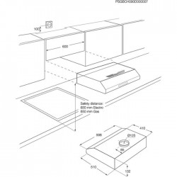 Electrolux LFU216X cooker hood 272 m3/h Wall-mounted Stainless steel